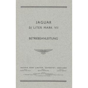 Jaguar Mark VII - 3,5 Liter, Betriebsanleitung