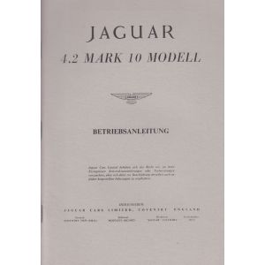Jaguar 4.2 Mark 10 Modell, Betriebsanleitung